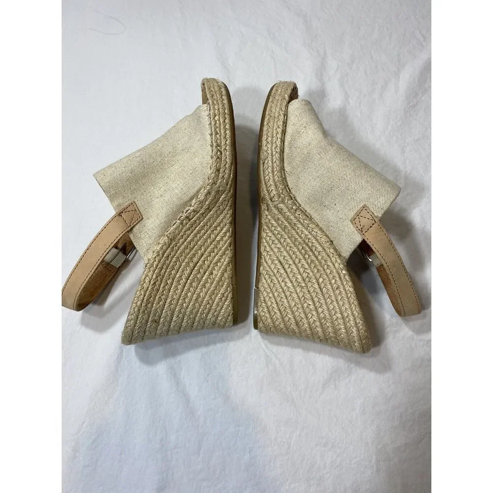 Toms Women's Monica Espadrille Wedge Open Toe Sandal Shoe‎ Casual Size 9.5W